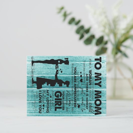 Lovely Quotes To My Mom | Gift For Mother Ankündigungspostkarte (Stehend Vorderseite)