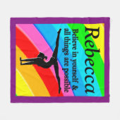 LOVELY RAINBOW PERSONALISIERT GYMNASTICS BLANKET FLEECEDECKE (Vorderseite (Horizontal))