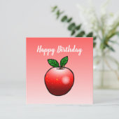 Lovely Red Apple Karte (Stehend Vorderseite)