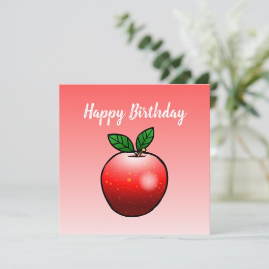 Lovely Red Apple Karte (Stehend Vorderseite)