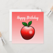 Lovely Red Apple Karte (Vorderseite/Rückseite Beispiel)