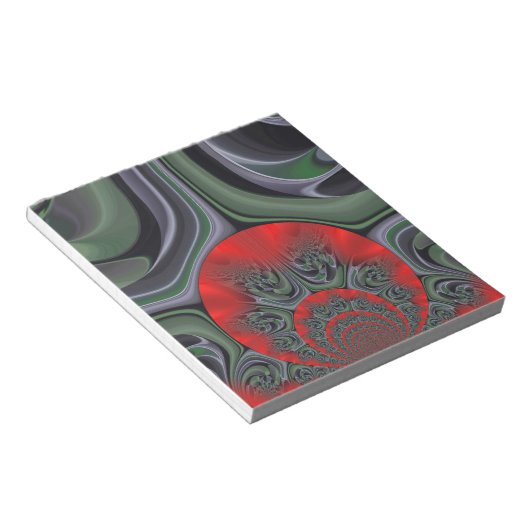 Lovely Red Aurora Art Print Customization Product Notizblock (angewinkelt)