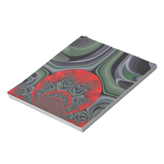Lovely Red Aurora Art Print Customization Product Notizblock (Rotiert)