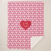 Lovely Red Hearts Best Love Gift Throw Blanket Sherpadecke (Vorderseite)