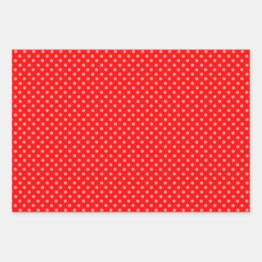 Lovely Red Polka Dot Geschenkpapier Set (Vorderseite 2)