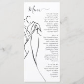 Lovely Romantic Modern Wedding Dinner Menükarte (Vorderseite)