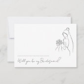 Lovely Romantic Will You Be My Bridesmaid Proposal Einladung (Vorderseite)