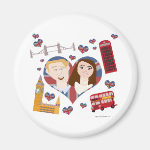 Lovely Royal Wedding Couple Magnet