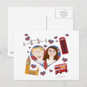 Lovely Royal Wedding Couple Postkarte (Vorne/Hinten)