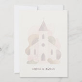 Lovely Rustic Pink Church Wedding Rehearsal Dinner Einladung (Rückseite)