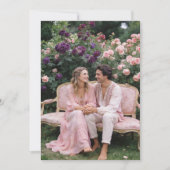 Lovely Rustic Pink Shades Church Wedding  Einladung (Vorderseite)