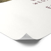 Lovely Rustic Pink Tones Church Wedding Poster (Ecke)