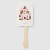 Lovely Rustic Pink Tones Church Wedding Program Fächer (Vorderseite)