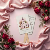 Lovely Rustic Pink Tones Church Wedding Program Fächer