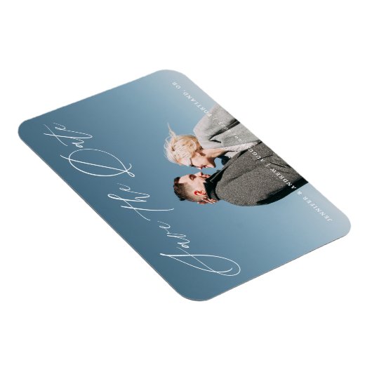 Lovely Script | Datum speichern Magnet (Rechte Seite)