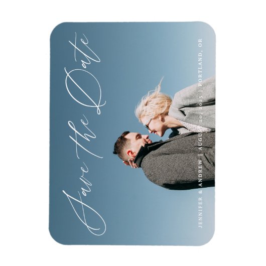 Lovely Script | Datum speichern Magnet (Vertikal)
