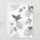 Lovely Script Heart | Lemon | BRAUTPARTY Einladung (Rückseite)