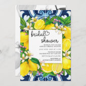 Lovely Script Heart | Lemon | BRAUTPARTY Einladung (Vorne/Hinten)