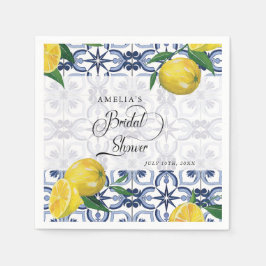 Lovely Script Heart | Lemon | Brautparty Napkin Serviette