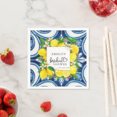 Lovely Script Heart | Lemon | Brautparty Napkin Serviette (Beispiel)