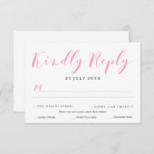Lovely Script UAWG | ABWEICHUNGEN RSVP Karte (Vorne/Hinten)