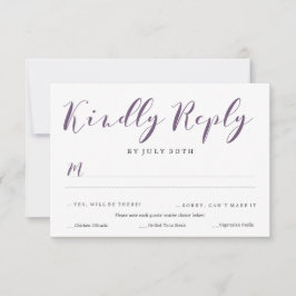 Lovely Script UAWG | ABWEICHUNGEN RSVP Karte