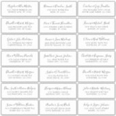 Lovely Script White Individual Address Labels (Vorderseite)