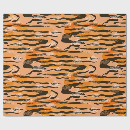 Lovely seamless tiger pattern,peach colour geschenkpapier (Flach)
