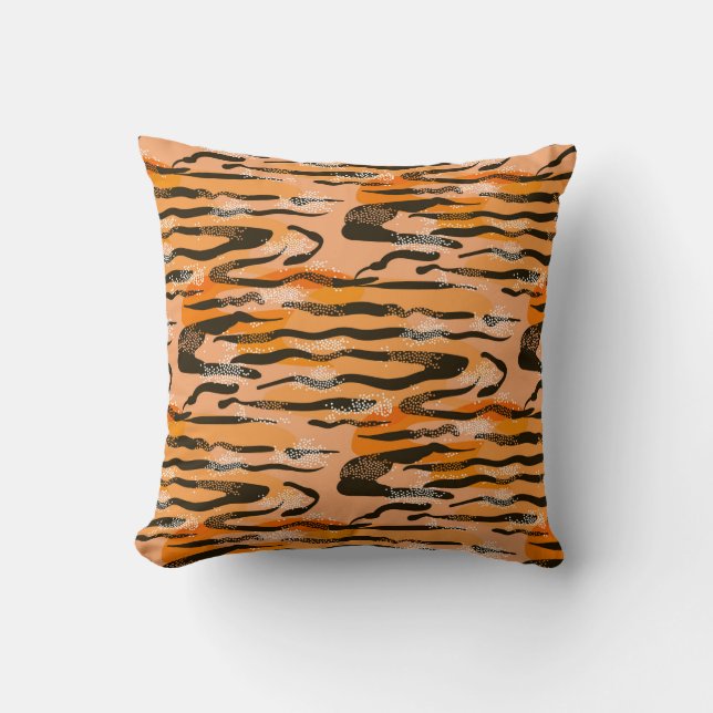 Lovely seamless tiger pattern,peach colour kissen (Vorderseite)