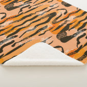 Lovely seamless tiger pattern,peach colour sherpadecke (3/4)