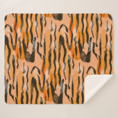 Lovely seamless tiger pattern,peach colour sherpadecke (Vorderseite (Horizontal))