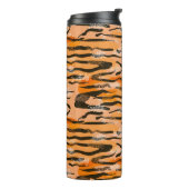 Lovely seamless tiger pattern,  peach colour thermosbecher (Nach links gedreht)