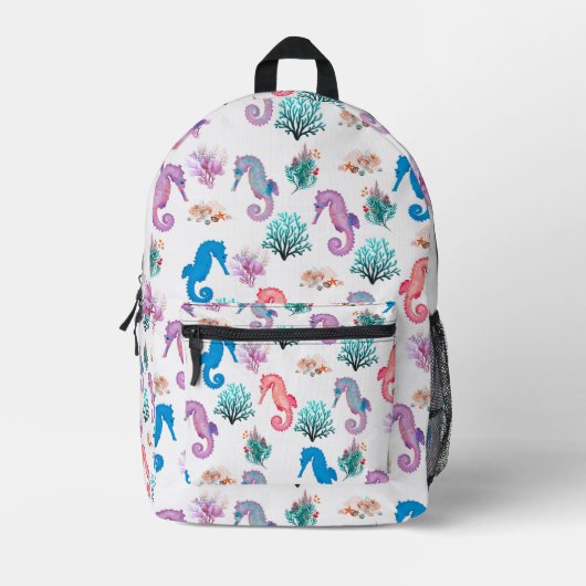 Lovely Seashorses Bedruckter Rucksack (Vorderseite)