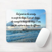 LOVELY SERENITY PRAYER OCEAN UND WAVES FOTO MOUSEPAD (Mit Mouse)