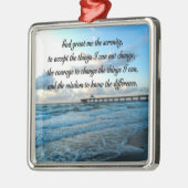 LOVELY SERENITY PRAYER OCEAN UND WAVES FOTO ORNAMENT AUS METALL (Links)
