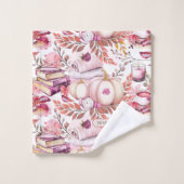 Lovely Shabby Chick Herbstmuster Badhandtuch Set (Waschlappen)