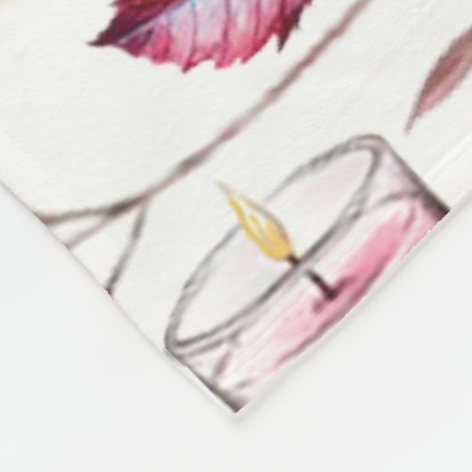 Lovely Shabby Chick Herbstmuster Fleecedecke (Ecke)