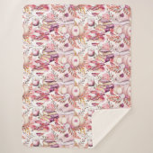 Lovely Shabby Chick Herbstmuster Sherpadecke (Vorderseite)