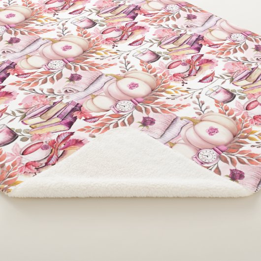 Lovely Shabby Chick Herbstmuster Sherpadecke (3/4)