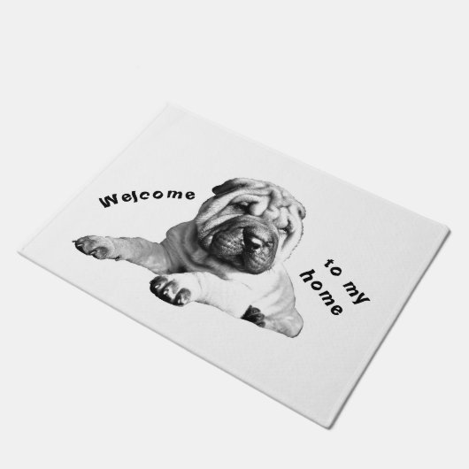 Lovely Shar Pei Doormat Fußmatte (Schrägansicht)