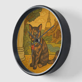 Lovely Siam Cat Clock Uhr (Winkel)