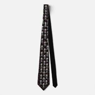 Lovely Skeleton Muster Neck Tie Krawatte