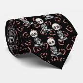 Lovely Skeleton Muster Neck Tie Krawatte (Gerollt)