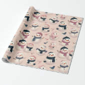 lovely snow man design geschenkpapier (Ungerollt)