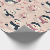 lovely snow man design geschenkpapier (Ecke)