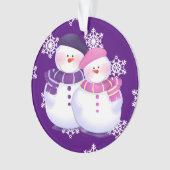 Lovely Snowman Couple Ornament (Vorderseite)