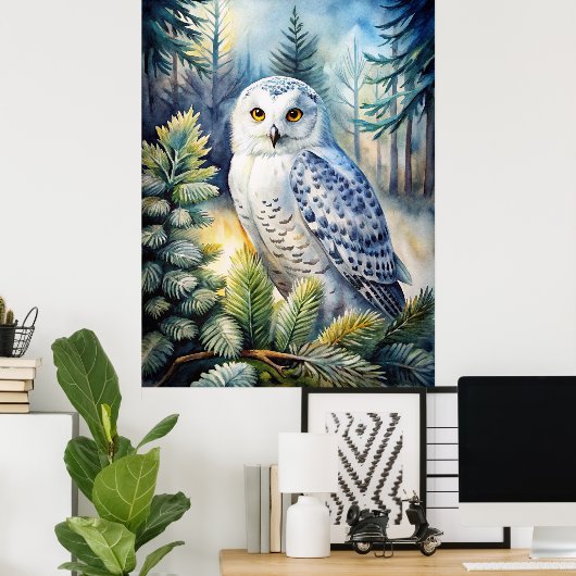 Lovely Snowy Owl Poster (Heimbüro)