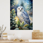 Lovely Snowy Owl Poster (Küche)