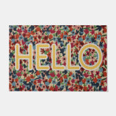 Lovely Spring Flowers Doormat, Hello Fußmatte (Vorderseite)