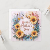 Lovely Sunflowers 3D Mother's Day Karte (Vorderseite/Rückseite Beispiel)